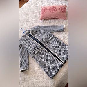 ZARA HOUNDSTOOTH PRINT JACKET